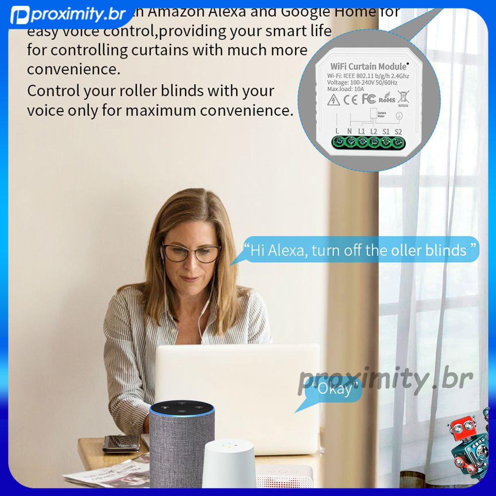 Tipo Sem Fio Wifi Control Internet Of Things Tuya Controlador Inovador De Cortina Inteligente Versátil Controle Remoto Revolucionário Função Temporizador De Voz