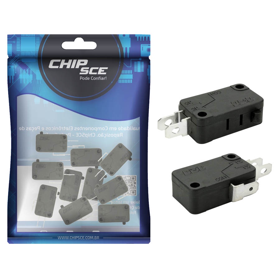 10x Chave Micro Switch Para Forno Microondas 15/16a 250vac