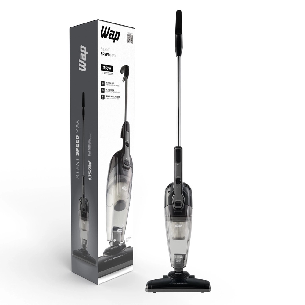 Aspirador de Pó Vertical Wap Silent Speed Max 3 em 1 1350W - 127V