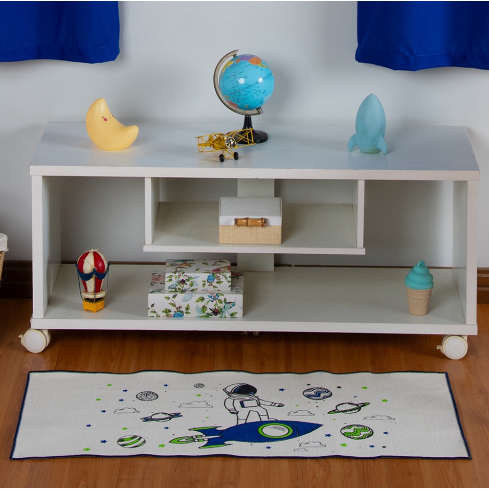 Tapete Infantil Astronauta Royal 45X100cm Antiderrapante — imagem 2 de 2