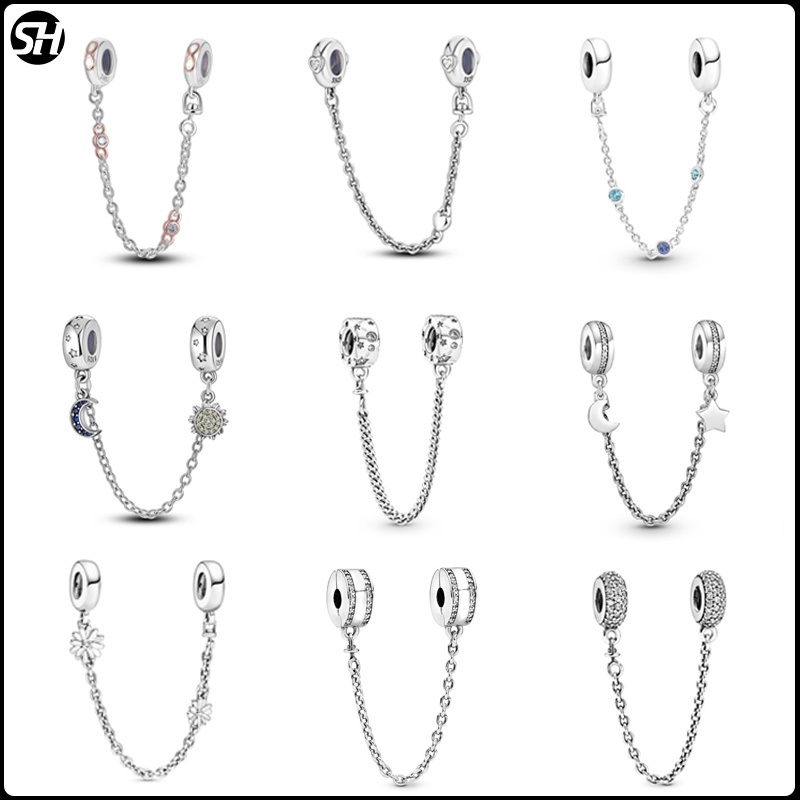 Origina Venda A Quente Fivela De Prata 925 Sterling CZ Clip Charme De Segurança Pulseira Jóias De Bijuteria