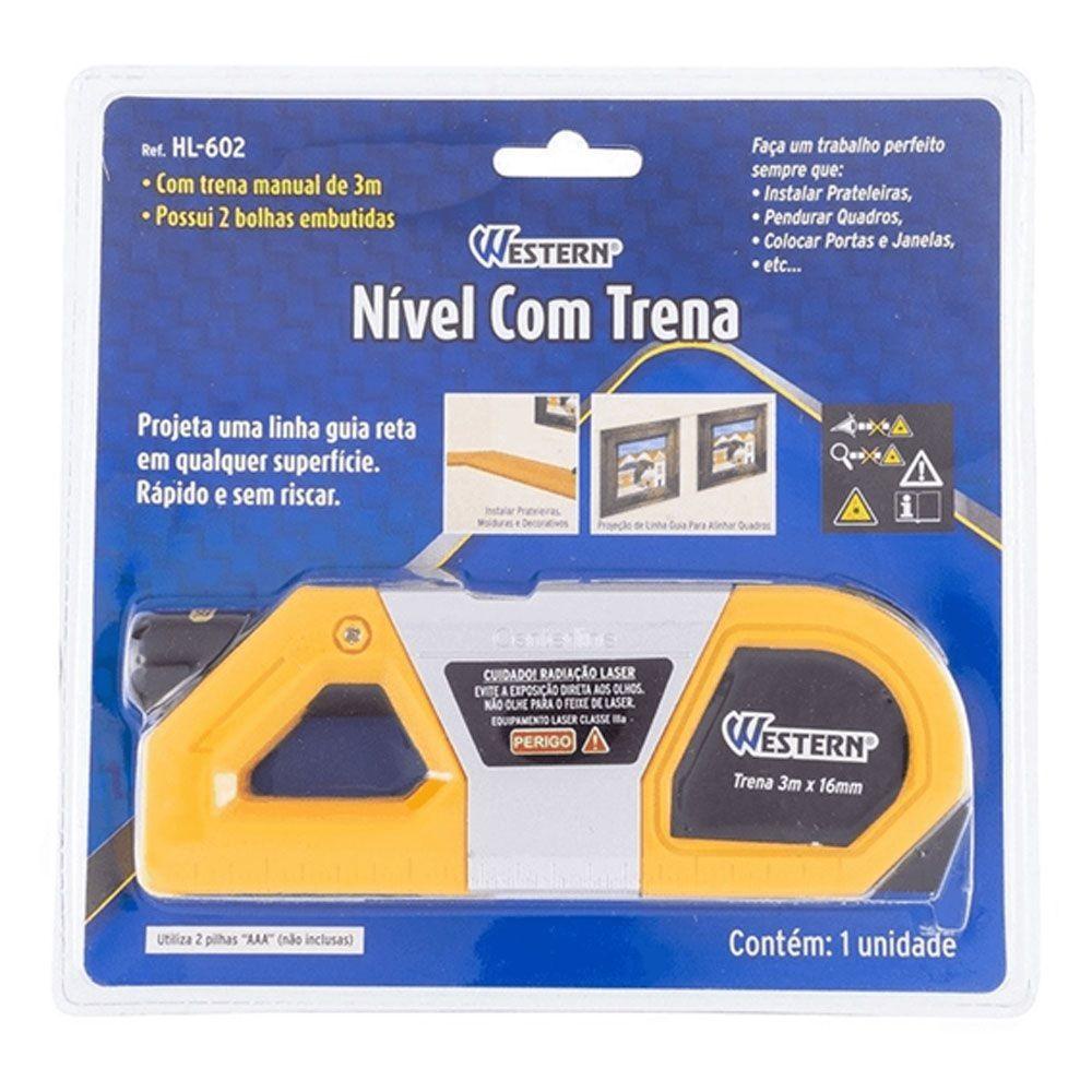 Nível a Laser 2 Bolhas Com Trena HL-602 - - Western