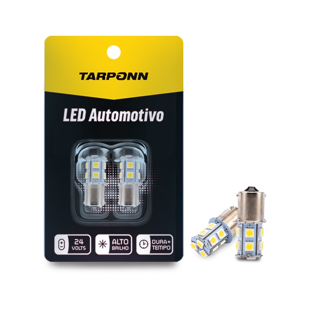 Lâmpada Tarponn Led 1141 Ba15s-5050-13smd 1 Polo 24v 6000k em Oferta na Shopee