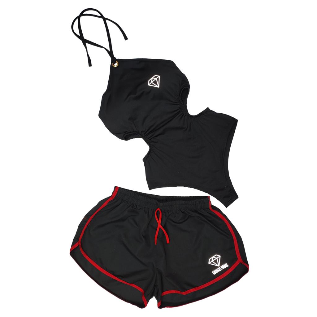 Conjunto Maio Com Bojo Refletivo + Short - Gringas
