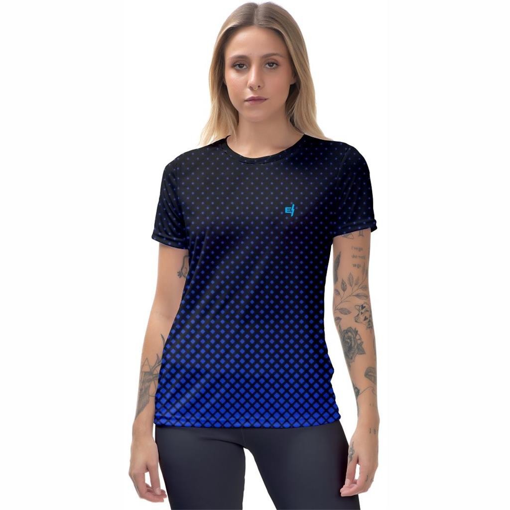 Camiseta Feminina Caminhada Fitness Camisa Treino Corrida Academia Protecao UV 50
