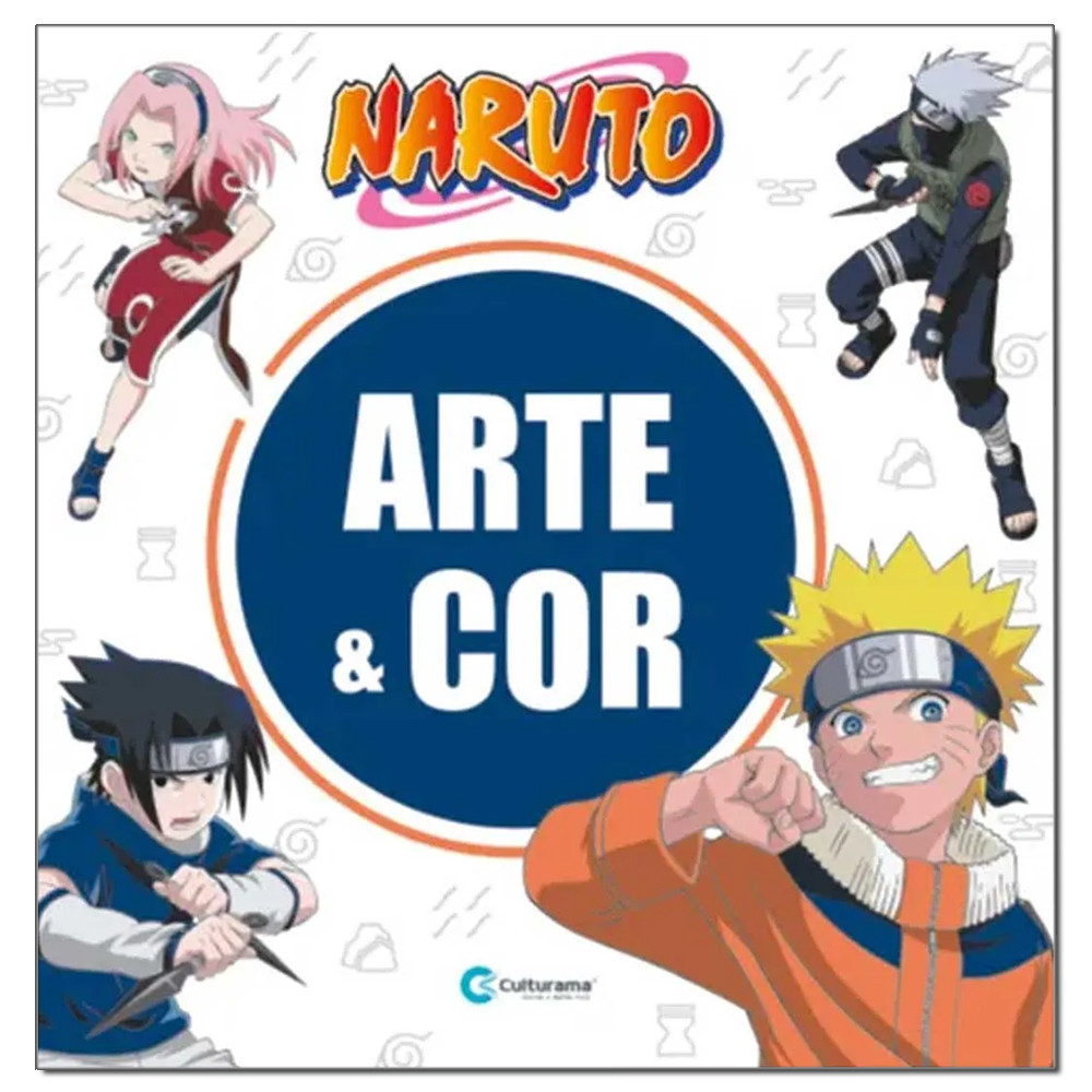LIVRO DE COLORIR ARTE E COR NARUTO 36 PAGINAS 27X27CM