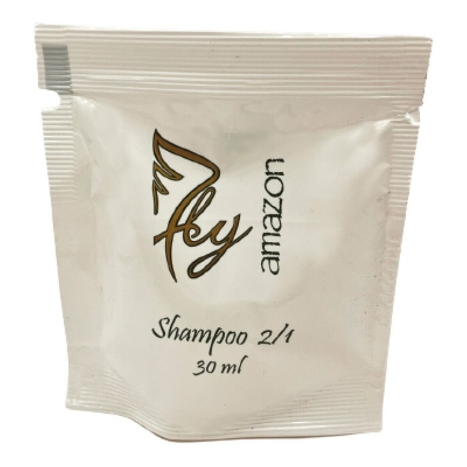 Kit 250 Mini Shampoo 2 em 1 Sachê 30ml – Hotel, Motel, Pousada, Airbnb, Spa, Hospital