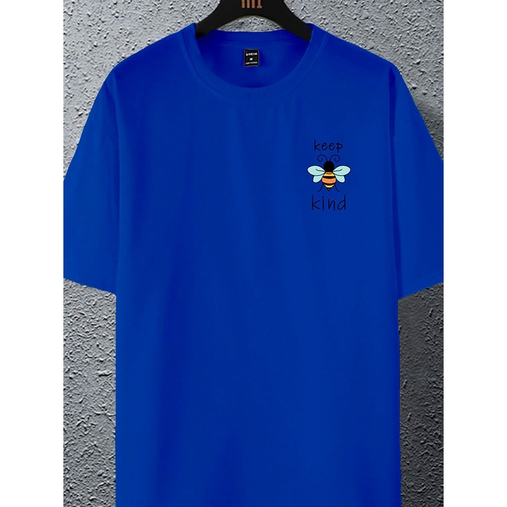 T Shirt Estampada Keep Kind Abelha Camiseta Oversized Blusa Unissex Casual Moderna Swag Estilosa