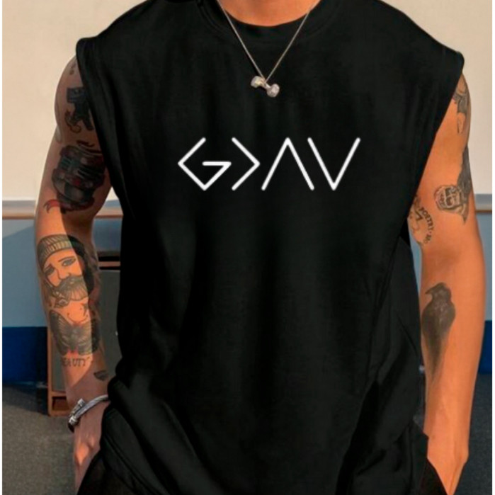 Camiseta Regata Masculina Machão Plus Size G1 ao G5 Estampada G R A V