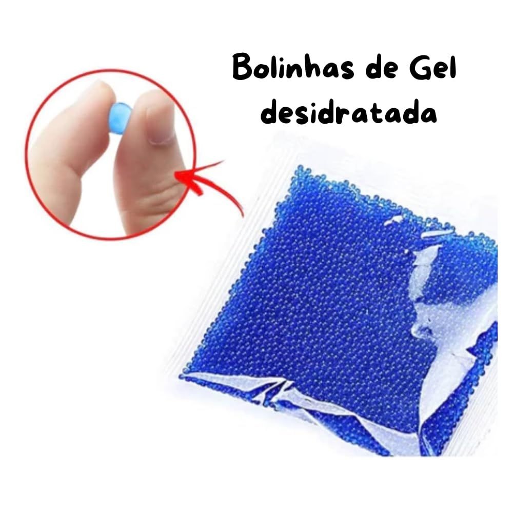Kit 10 20 30  40 50 Mil Bolinhas Gel Hidrogel Azul 7-8mm Bolas Orbeez Cristal BBs Brinquedo