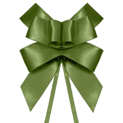 Laço Fácil de Fita de Cetim - Verde Militar - 22mm - 5 unidades - Progresso - Rizzo
