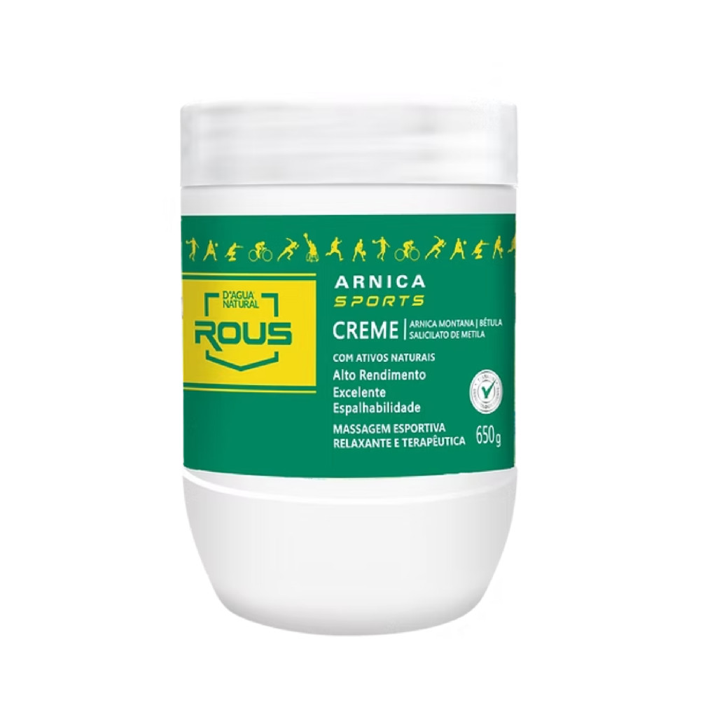 Creme Para Massagem Arnica Sports Rous Dagua Natural 650g