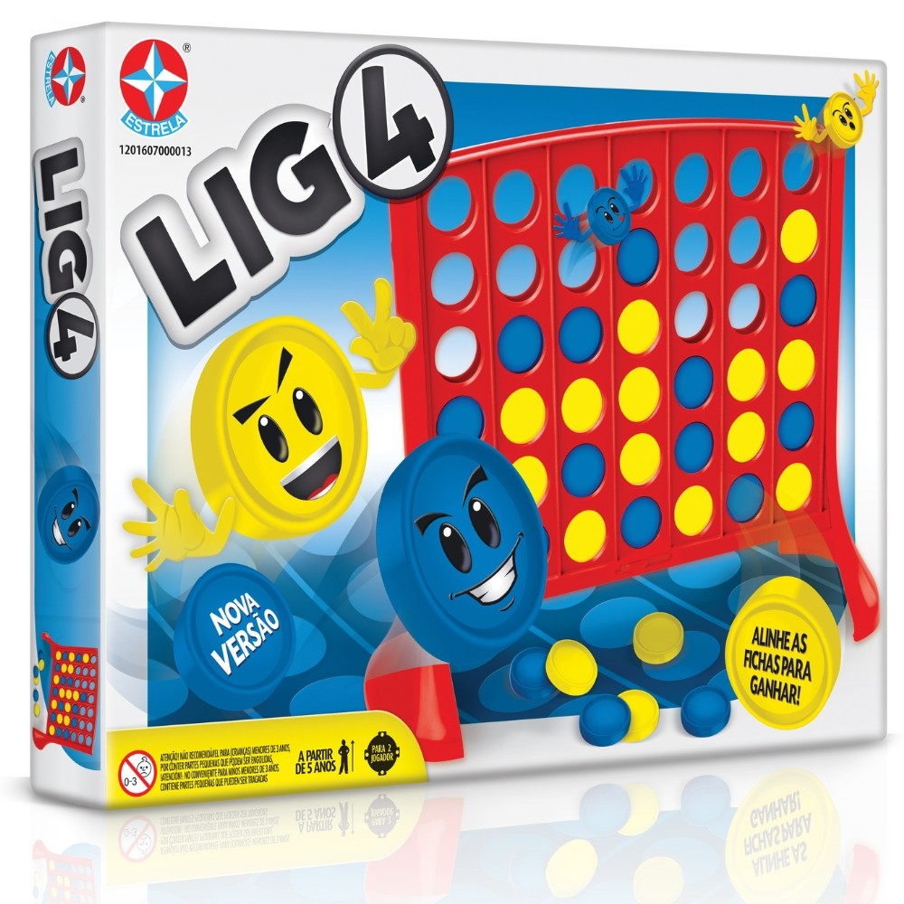 JOGO LIG 4 ESTRELA ESTRATÉGIA BRINQUEDOS DE MESA ALINHAR FICHAS FAMÍLIA DIVERSÃO LÓGICA QUADROS BASE em Oferta na Shopee