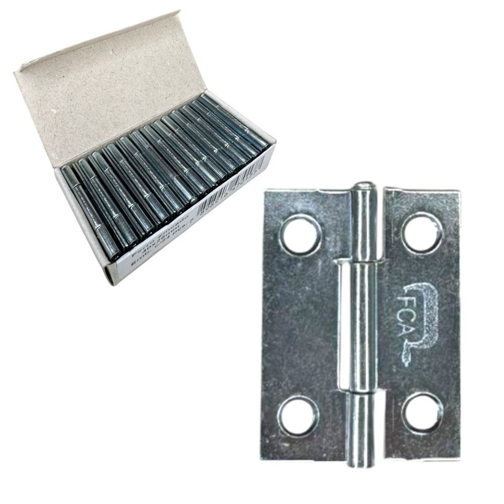 Dobradiça Porta Zincada Caixa 24 Peças - 1.1/2" 40mm Ferca