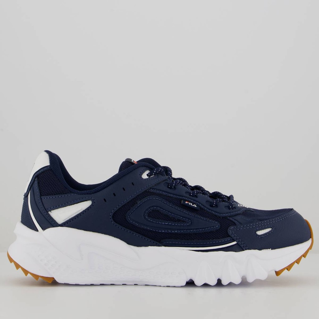 Tênis Fila Venture Tracer 2 Marinho e Branco em Oferta na Shopee