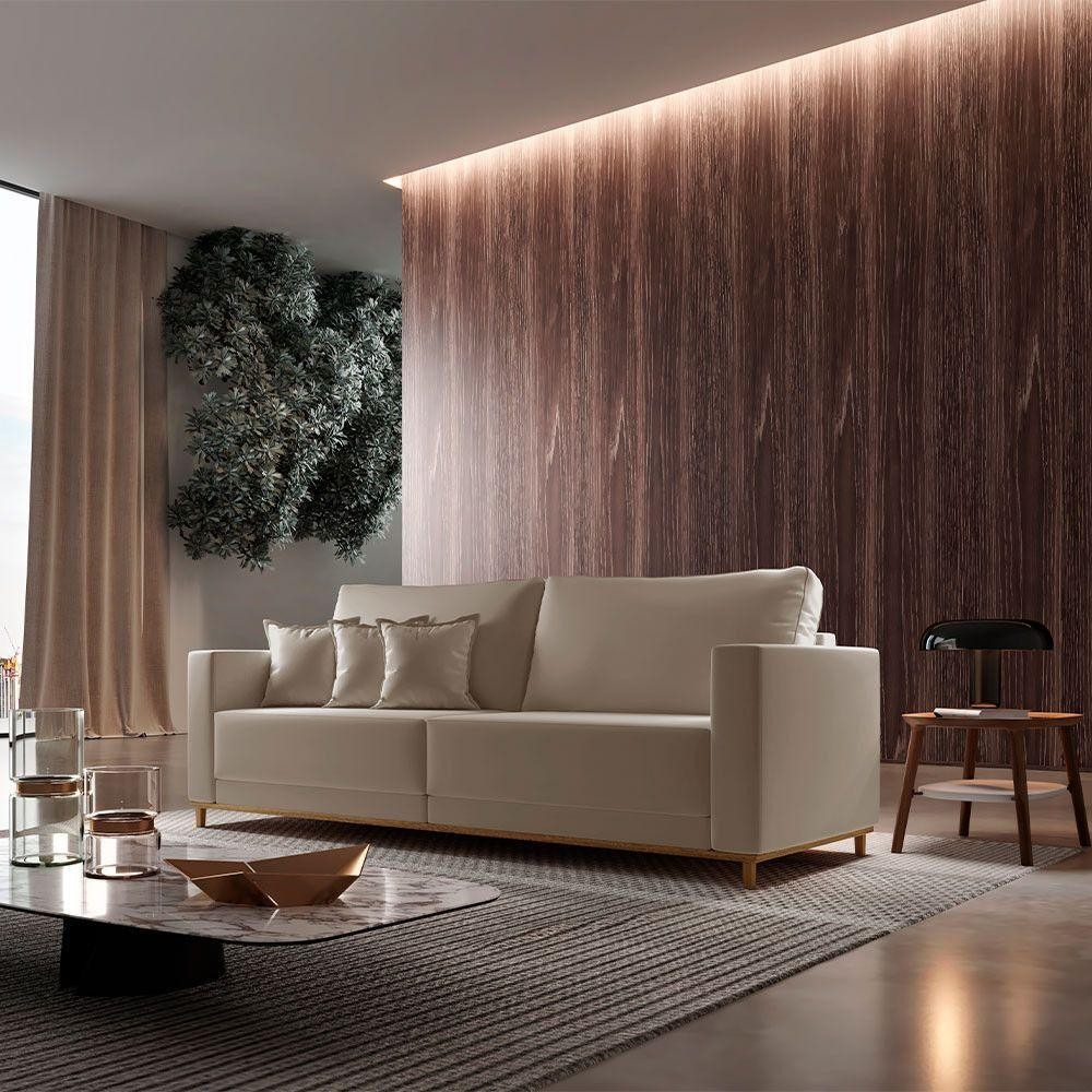 Sofá Djon 02 Módulos De 80cm B20cm Meu Sofá Online B002 Veludo Capuccino