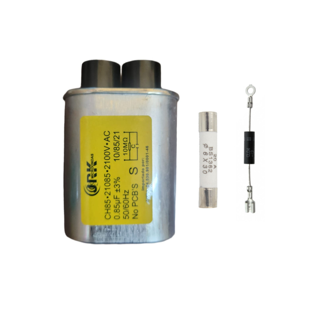 Capacitor De Alta Tensão Microondas 0.85uf 2100v Diodo Simples