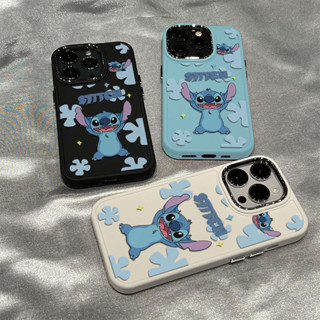 Capinha capa de silicone fosco Anti-impacto Stitch para IPhone 15 13 12 11 14 16 Pro Max X XR XS MAX CASE em Oferta na Shopee