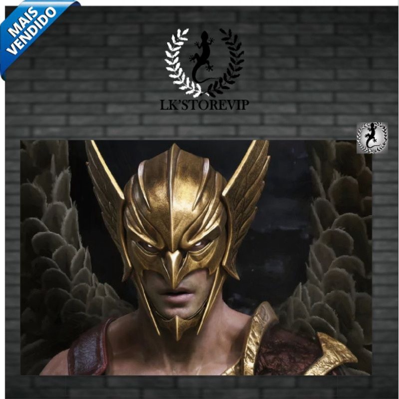 Quadro placa decorativa Super Herói Gavião Negro 20x30 Alta Qualidade 4k