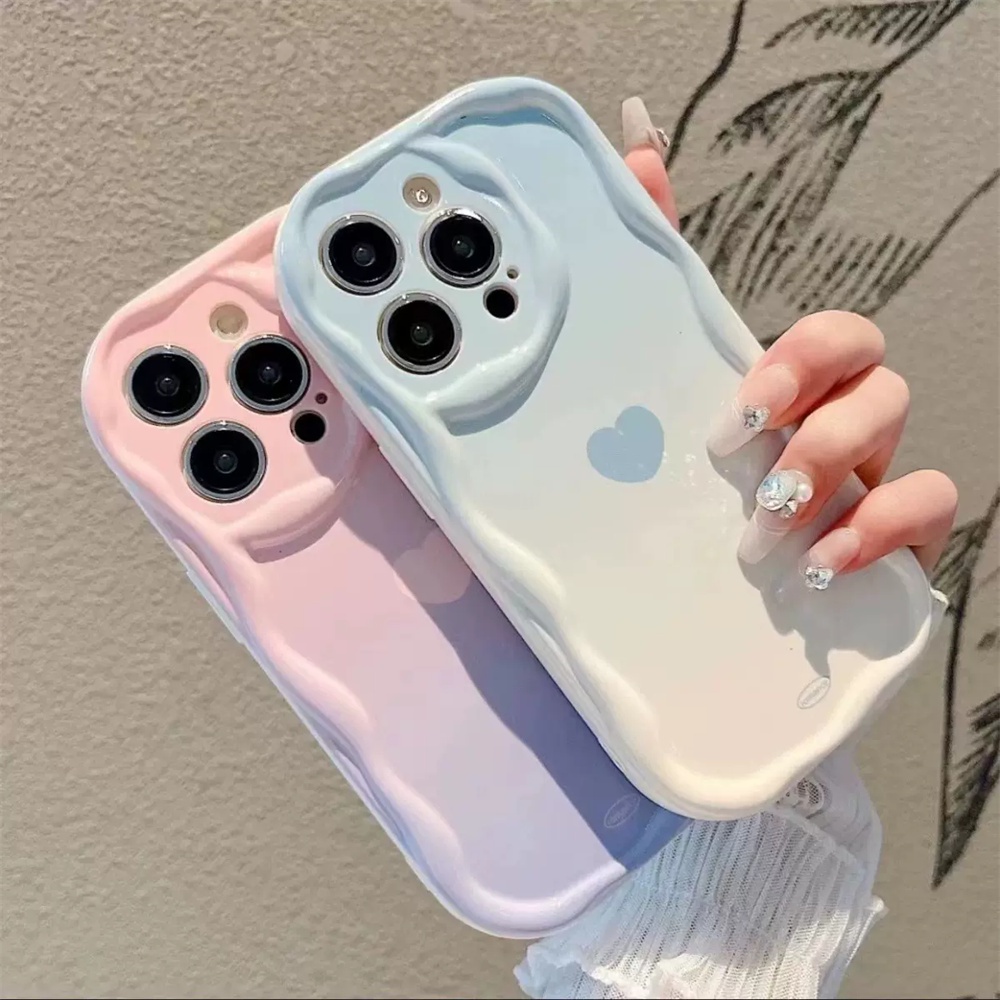 Compatível Para Redmi Note 14 Pro 13 12 11 10 9 8 14C 13C 12C 10C 9A POCO X7 C75 C65 Gradiente Doce Cor Amor Coração Cap