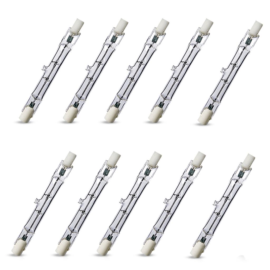 Kit 10 Lampadas Halogena Palito 150W 220V R7S Luz Amarela em Oferta na Shopee