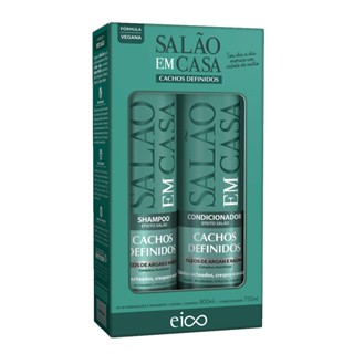 Kit Shampoo + Condicionador Eico Salão em Casa Cachos Definidos 800ml + 750ml