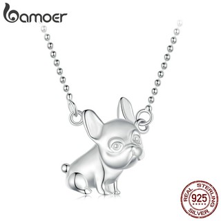 Colar De Fita Bamoer 925 Sterling De Bulldog Francês Fofo Em Forma Moda Jóias Para Mulheres em Oferta na Shopee