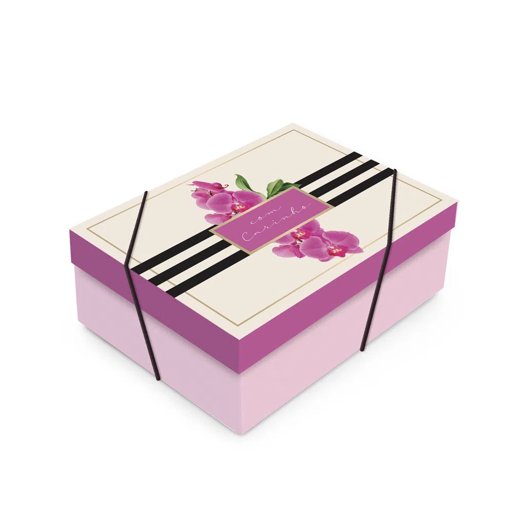 Caixa Retângular com Tampa - Celine  - 1 unidade - Cromus - Rizzo em Oferta na Shopee