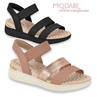 Sandalia Papete Modare Original Elástico Gold Esporao Fascite Plantar Anatomica Lancamento Conforto Elegante Casual