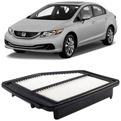 Filtro Ar Honda Civic 1.8 2.0 2007 A 2016 Metal Leve