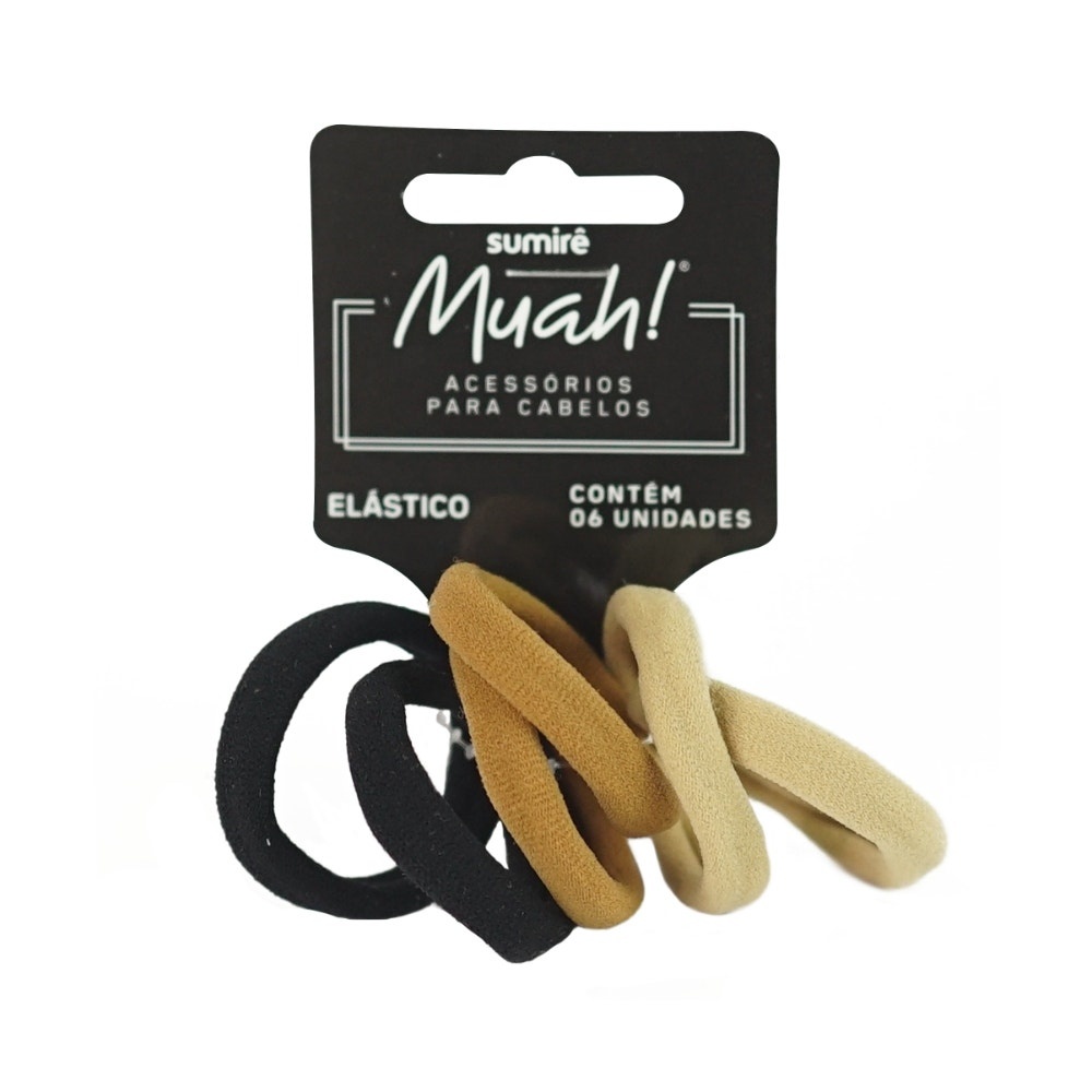 Elástico Muah Meia Calça Cores Básicas c/ 6 unidades em Oferta na Shopee