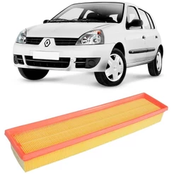 Filtro Ar Renault Clio 1.0 2001 A 2012 Metal Leve