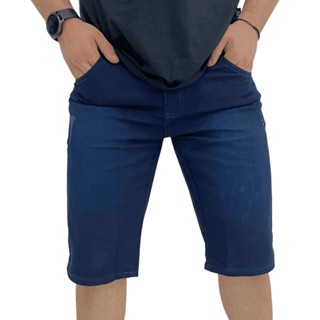 Bermuda Jeans Masculino Com Elastano Lycra