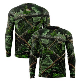 Camisa Gola Careca Hunter Proteção Solar UV Realtree - Mar Negro