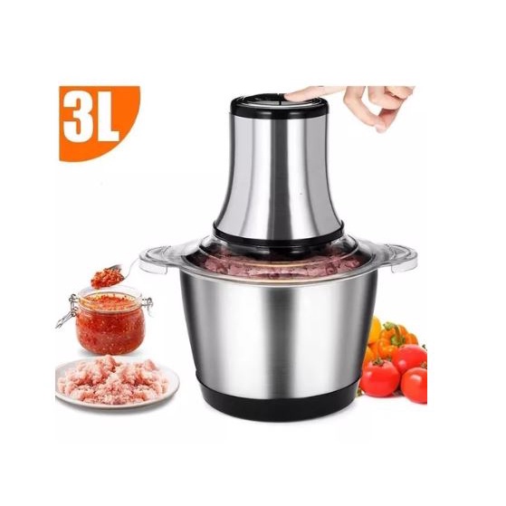 Multiprocessador 3L Triturador De Alimentos Tempero Carnes 3 Velocidades 110V