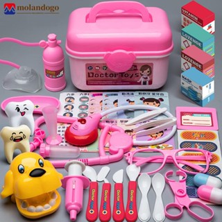 MOLANDOGO Meninos E Meninas Simulado Enfermeira Estetoscópio Injeção De Home Caixa De Ferramentas Médicas Toy Kids Doctor Playset Pretend Play Role-playing Games E2N1