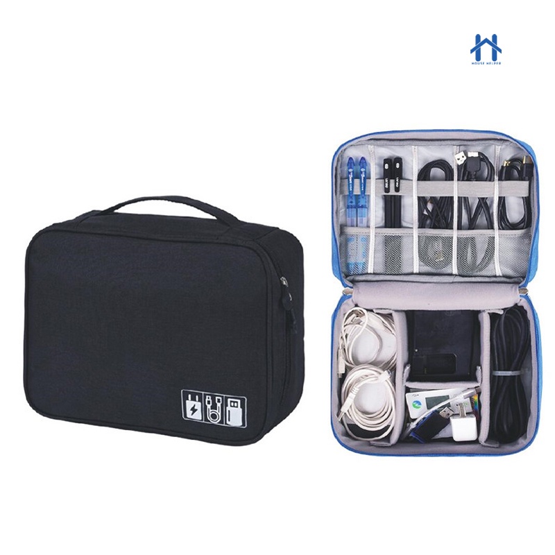 Bolsa Necessaire Organizadora Acessórios e Eletrônicos Para Viagem Em Alto Qualidade BS009 em Oferta na Shopee