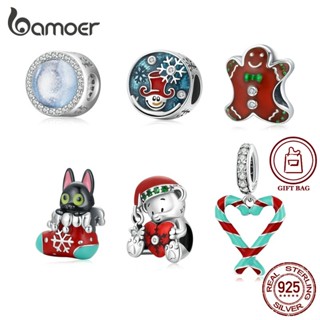 Bamoer Contas De Eva De Natal Série 925 Acessórios De Moda De Prata Adequado Para Pulseiras Diy Scc2035X6