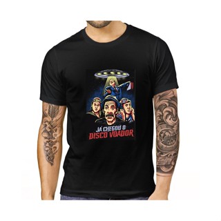 Camiseta Já Chegou o Disco Voador Turma do Chaves Casual Masculina