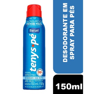 Desodorante para pés Tenys Pé Spray original Baruel 150ml/92g em Oferta na Shopee