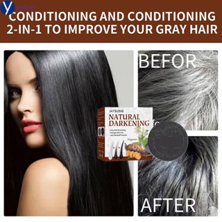 [Preparação de estoque] Jaysuing Polygonum Multiflorum Cabelo Darkening Shampoo Sabão-condicionamento orgânico natural e essência de restauração yolan