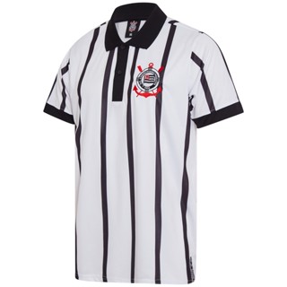 Camisa Polo Corinthians Retrô 1930 SCCP Dry Branca Masculina