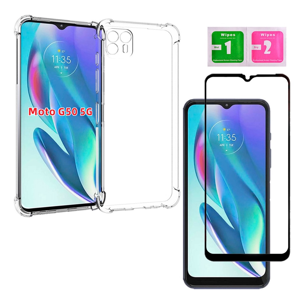 Capa Capinha Anti Impacto Compatível Com Moto G50 5g + Película 3D Vidro Temperado