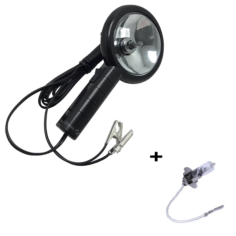 Lanterna Cilibrim Jacare 12V + 1pç Lâmpada (Extra) H-3 Iodo em Oferta na Shopee