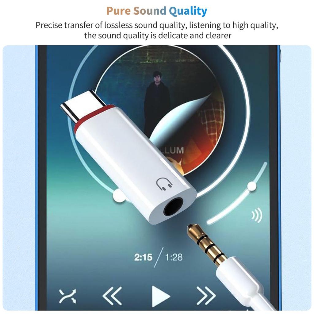 [Shopee Choice] Foneken Adaptador de 3,5 mm para Tipo C/iOS, Conversor de Fone de Ouvido, Adaptador de Áudio Auxiliar · foto 2