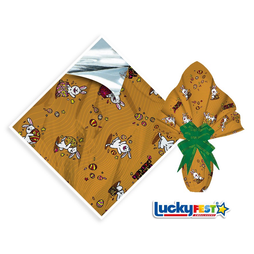 25 Sacos Express VIVA PÁSCOA  LARANJA  PARA Ovo Páscoa 150g a 250g - 30X30 cm  Luckyfest em Oferta na Shopee
