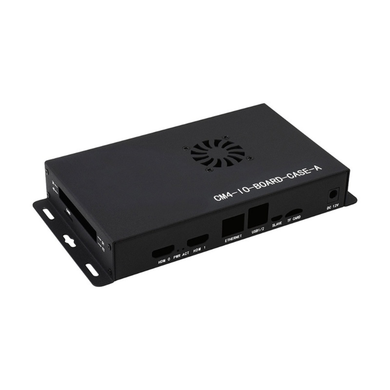 Para Módulo Computação RPi 4 Placa IO Caixa Metal Capa Ventilador Refrigeração Chassi Do Compu