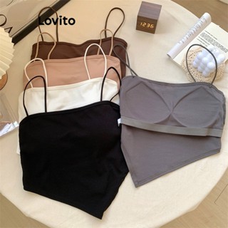 Lovito Regata Casual Lisa Assimétrica Para Mulheres LNL42035