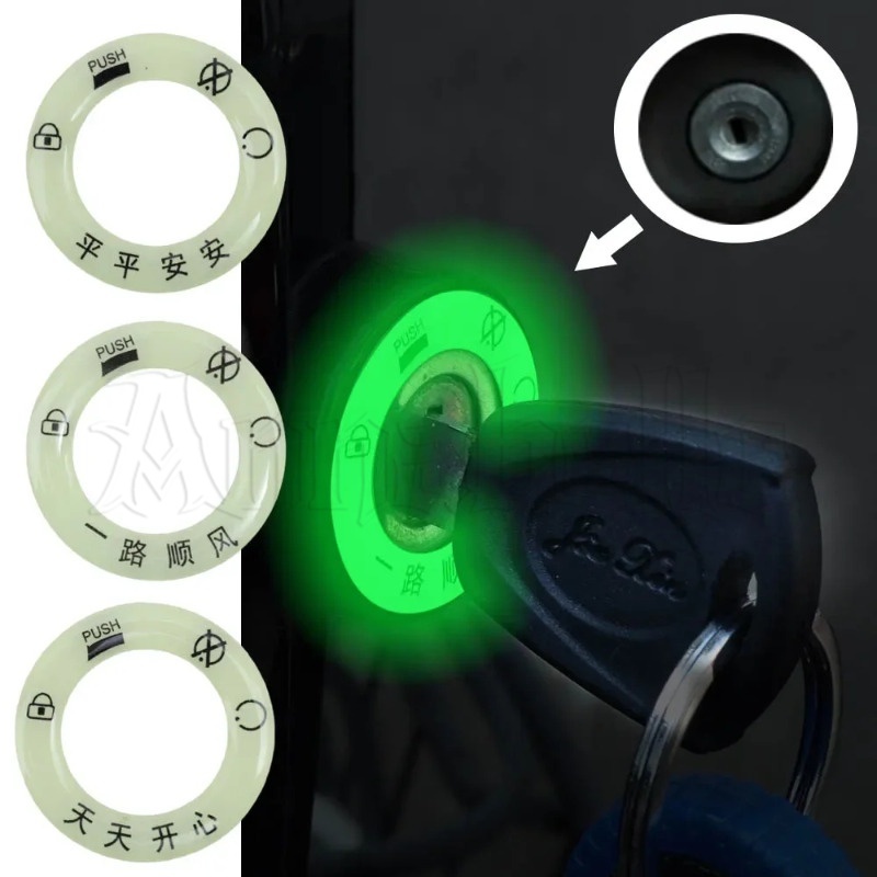 Adesivos Autocolantes 3D Para Chaveiro De Carro Halo-Ignição À Prova D'água-Autocolante Motocicleta Veículo Elétrico Decorativo Fluorescente em Oferta na Shopee