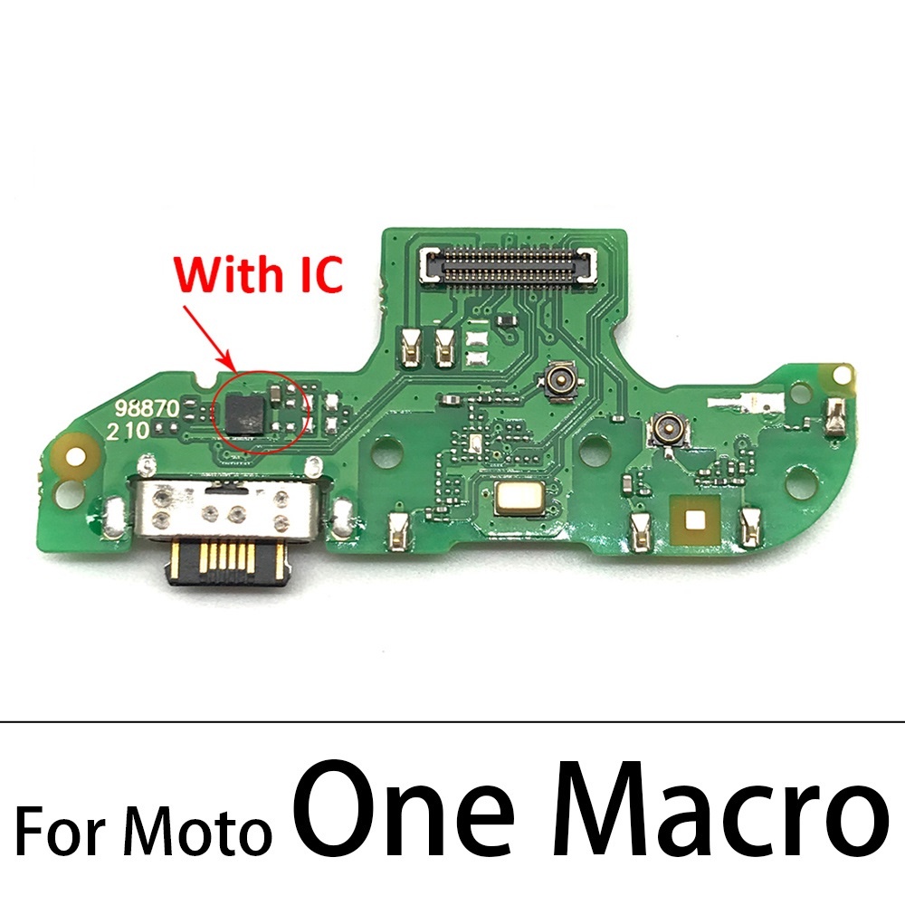 Placa Conector de Carga  Microfone Motorola Moto One Fusion+ / Action / Vision / Hyper Dock Turbo Carga Rápido